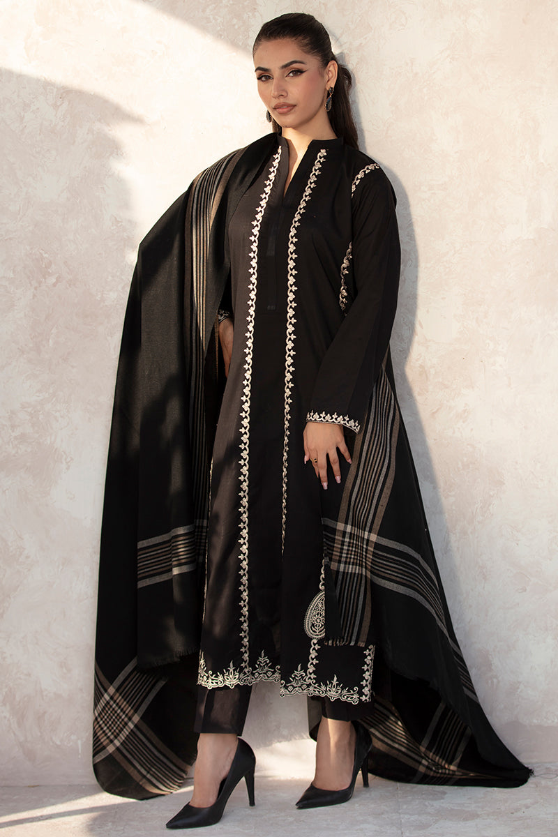 Black Striped Shawl